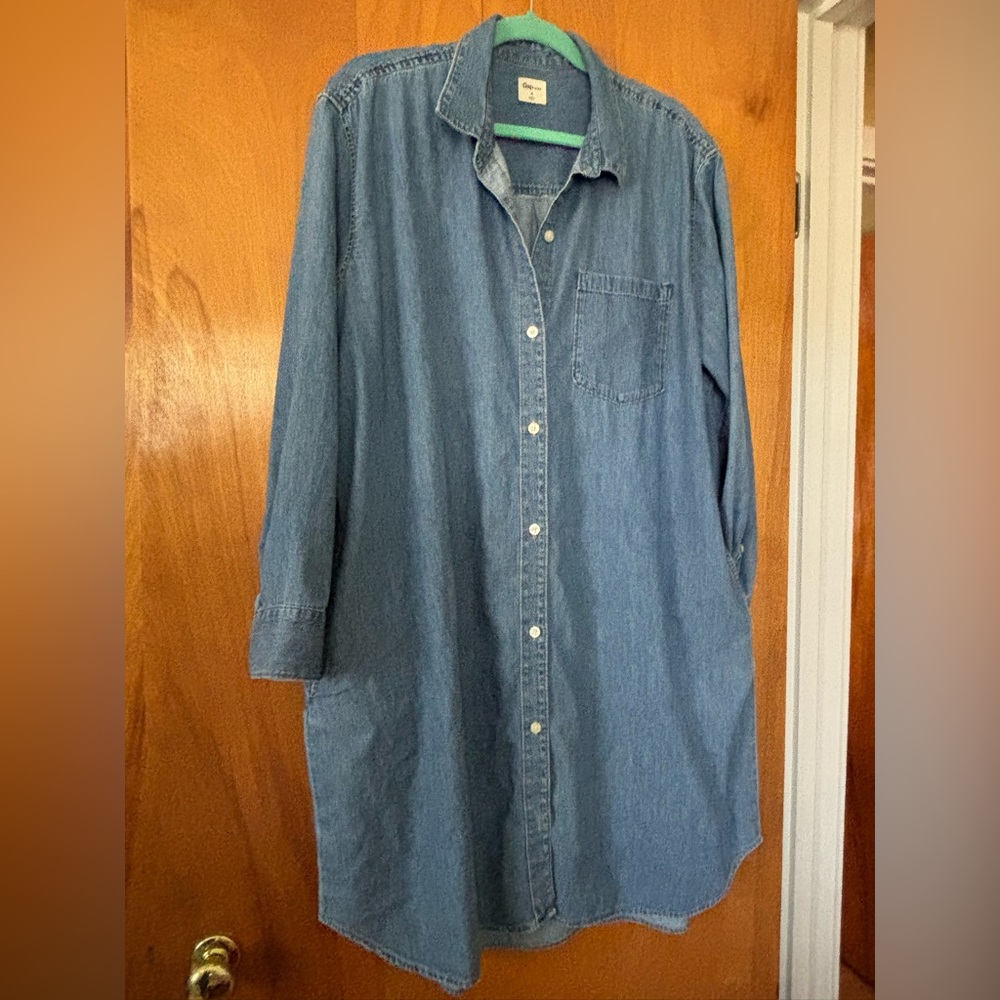 Long Denim Shirtdress/Duster